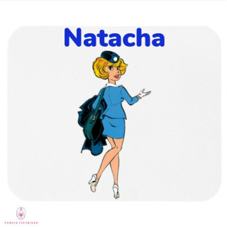 Tapis de souris Natacha hotesse de l'air embarquement