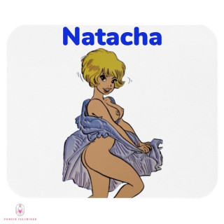 Tapis de souris sexy Natacha hotesse robe mauve