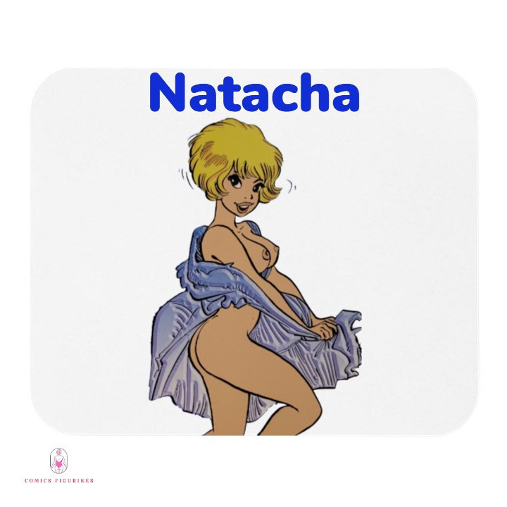 Tapis de souris sexy Natacha hotesse robe mauve