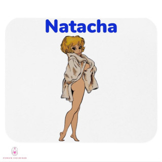 Tapis de souris sexy Natacha hotesse de l'air strip tease manteau