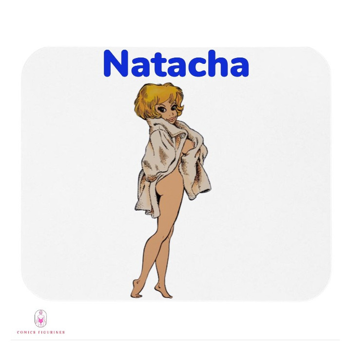 Tapis de souris sexy Natacha hotesse de l'air strip tease manteau