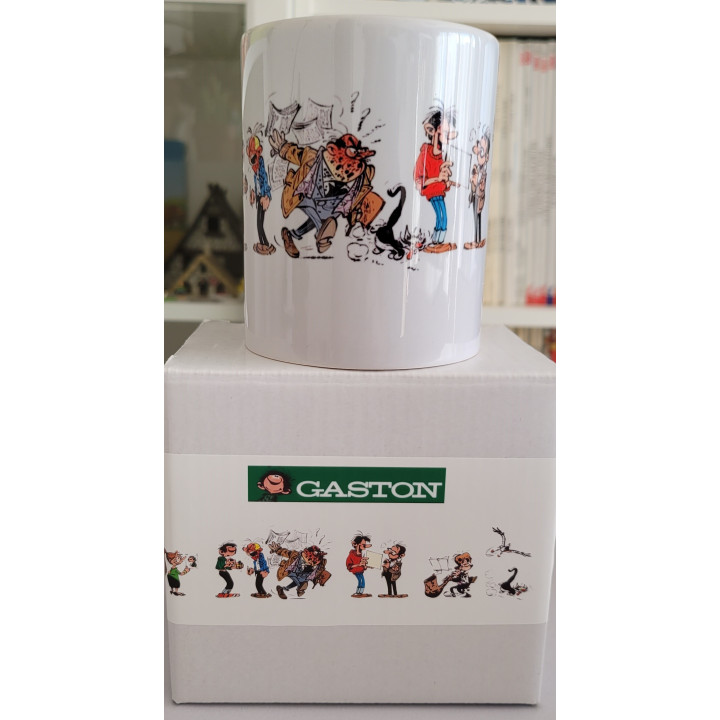 Mug Gaston Lagaffe Mademoiselle Jeanne et la rédaction en céramique
