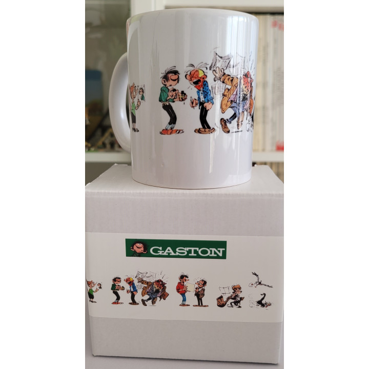 Mug Gaston Lagaffe Mademoiselle Jeanne et la rédaction en céramique