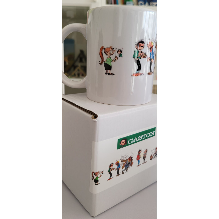 Mug Gaston Lagaffe Mademoiselle Jeanne et la rédaction en céramique