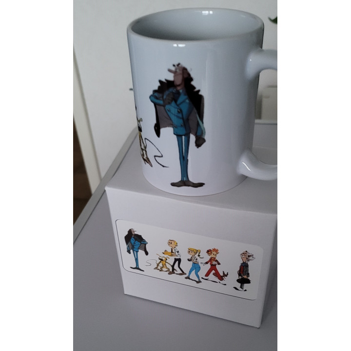 Mug 300 ml Spirou  Fantasio avec Sécotine Zorglub et De Champignac en céramique