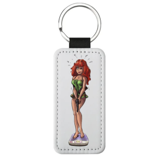 Porte clé Rubine Balance 1 recto verso simili cuir