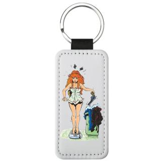 Porte clé Rubine Balance 2 recto verso simili cuir