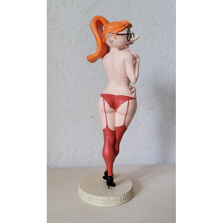 Figurine Sexy Style Mademoiselle Jeanne Pin up Gaston Lagaffe 17 cm Resine