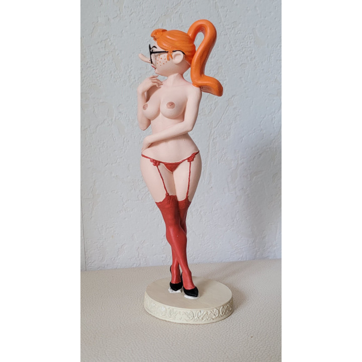 Figurine Sexy Style Mademoiselle Jeanne Pin up Gaston Lagaffe 17 cm Resine