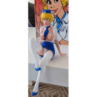 Figurine Style Natacha Hotesse de l'Air Spéciale étagère Walthery Résine