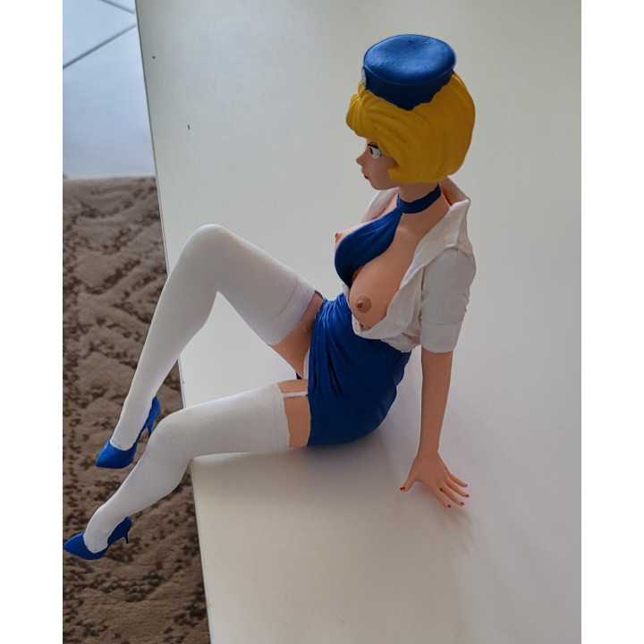 Figurine Style Natacha Hotesse de l'Air Spéciale étagère Walthery Résine