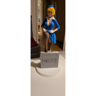 Figurine Sexy Style Natacha Hotesse de l'Air Sexy XXL 45 cm en Résine