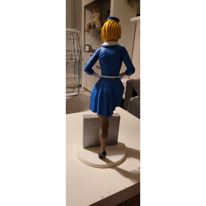 Figurine Sexy Style Natacha Hotesse de l'Air Sexy XXL 45 cm en Résine