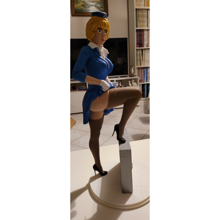 Figurine Sexy Style Natacha Hotesse de l'Air Sexy XXL 45 cm en Résine