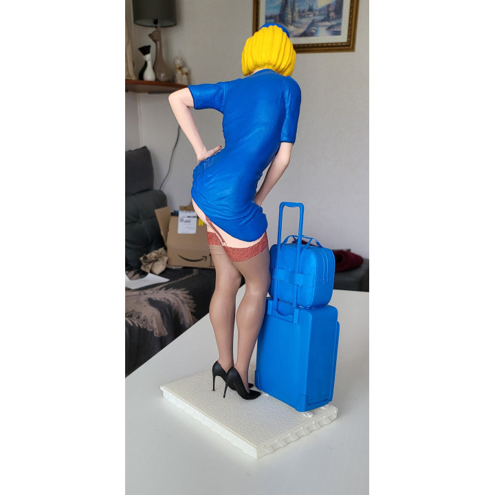 Figurine Sexy Natacha Hotesse de l'Air XL 37 cm Walthery en Résine