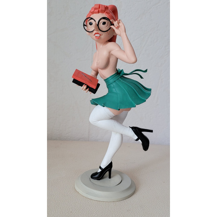 Figurine Sexy Style Mademoiselle Jeanne Pin Up Book Gaston Lagaffe 19 cm
