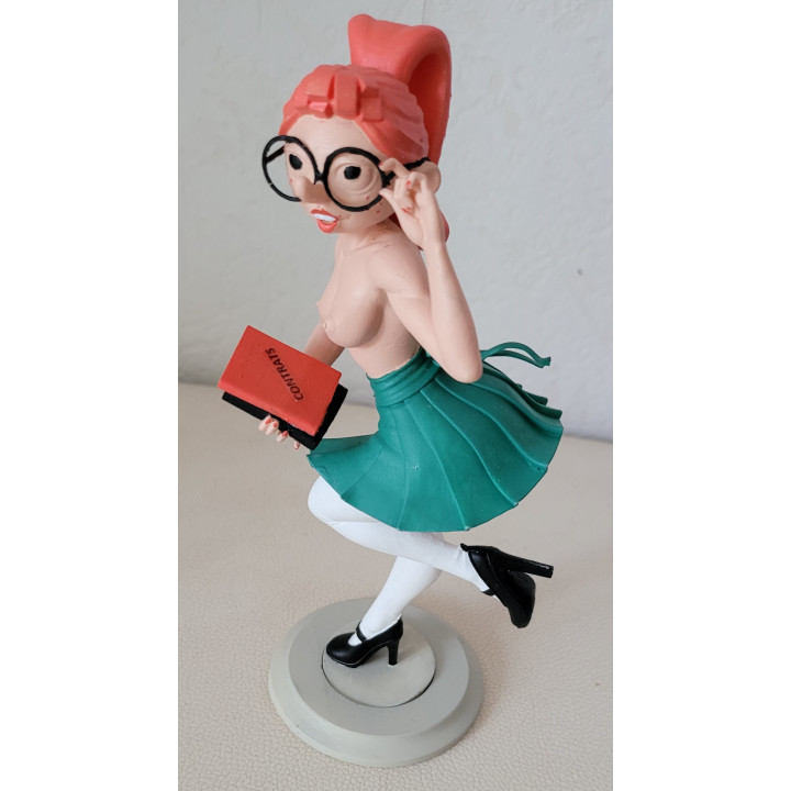 Figurine Sexy Style Mademoiselle Jeanne Pin Up Book Gaston Lagaffe 19 cm