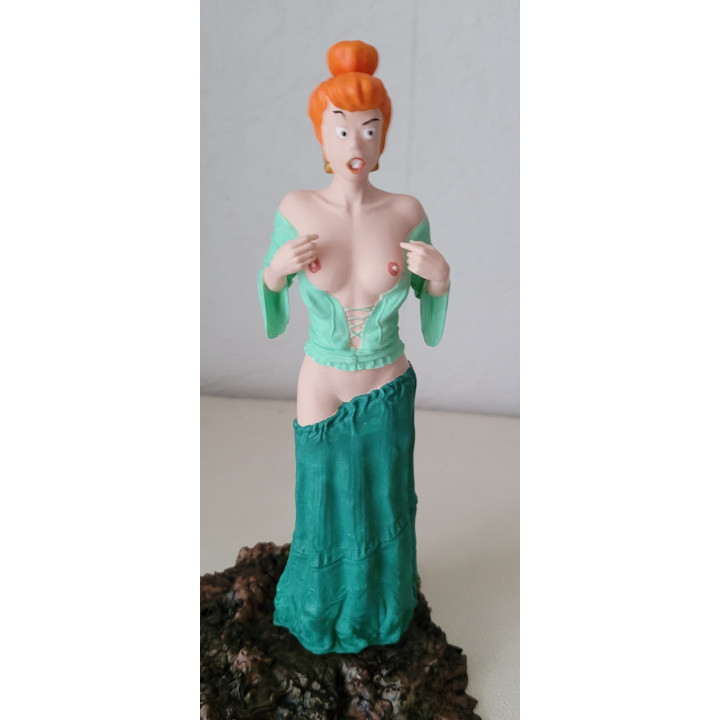 Figurine Sexy Style Madame Agecanonix fait un Strip Tease Asterix 21 cm en resine
