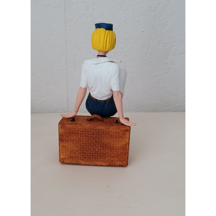 Figurine Sexy Style Natacha Hotesse de l'Air Pin Up en uniforme Résine