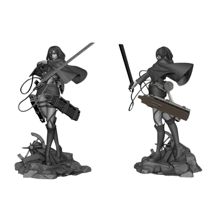 Figurine Mikasa Ackerman Attaque des Titans A Votre Image en résine