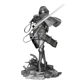 Figurine Mikasa Ackerman Attaque des Titans A Votre Image en résine