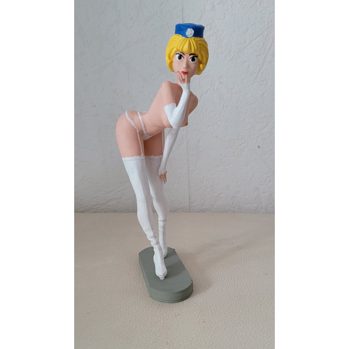 Figurine Sexy Style Natacha Pin Up Kiss 17cm Walthery Résine