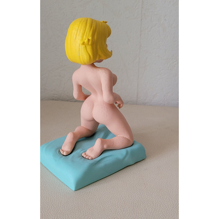 Figurine Sexy Style Maman Boule et Bill Carine a genoux Lingerie Résine