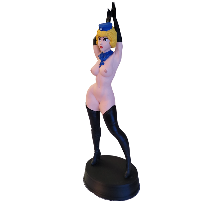 Figurine Sexy Style Natacha Hotesse de l'Air Pin Up Grand format 31 cm en Résine