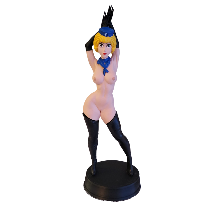 Figurine Sexy Style Natacha Hotesse de l'Air Pin Up Grand format 31 cm en Résine