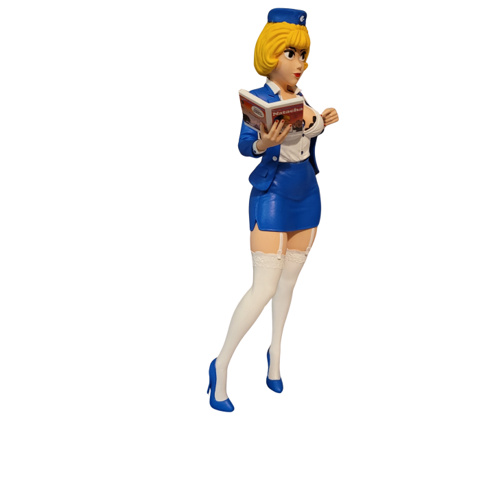 Natacha Hotesse de l'air en tenue de travail sexy non nue 40 cm en Résine