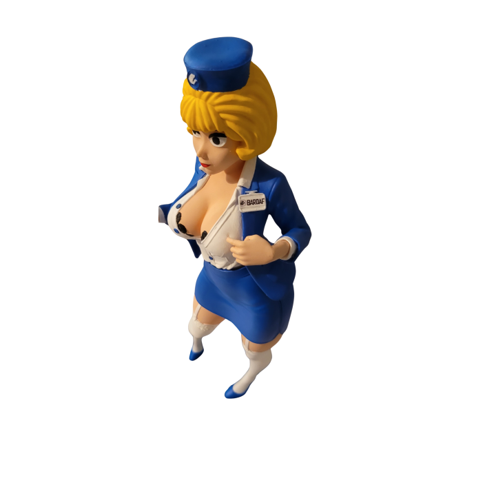 Natacha Hotesse de l'air en tenue de travail sexy non nue 40 cm en Résine