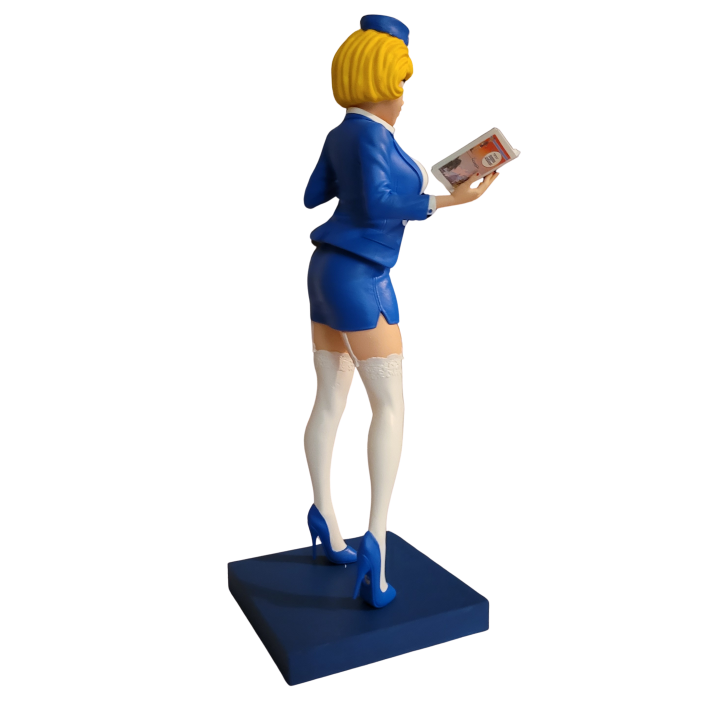 Natacha Hotesse de l'air en tenue de travail sexy non nue 40 cm en Résine