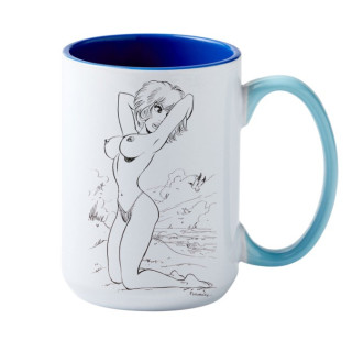 Mug sexy Natacha à la plage en ceramique