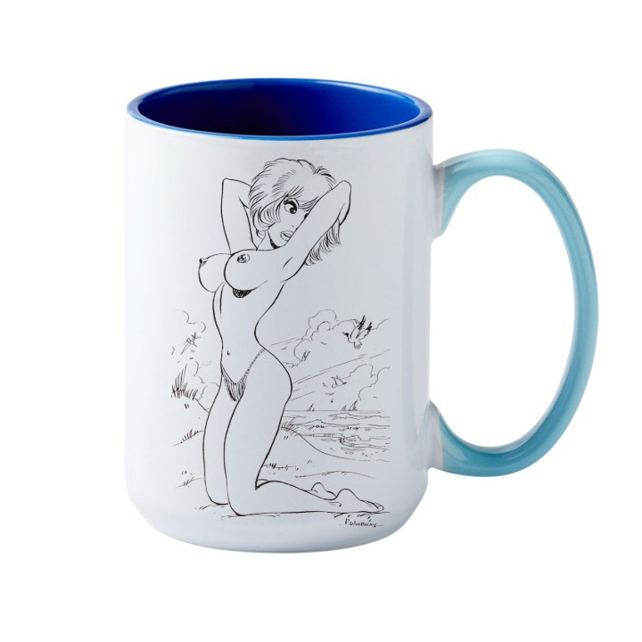 Mug sexy Natacha à la plage en ceramique