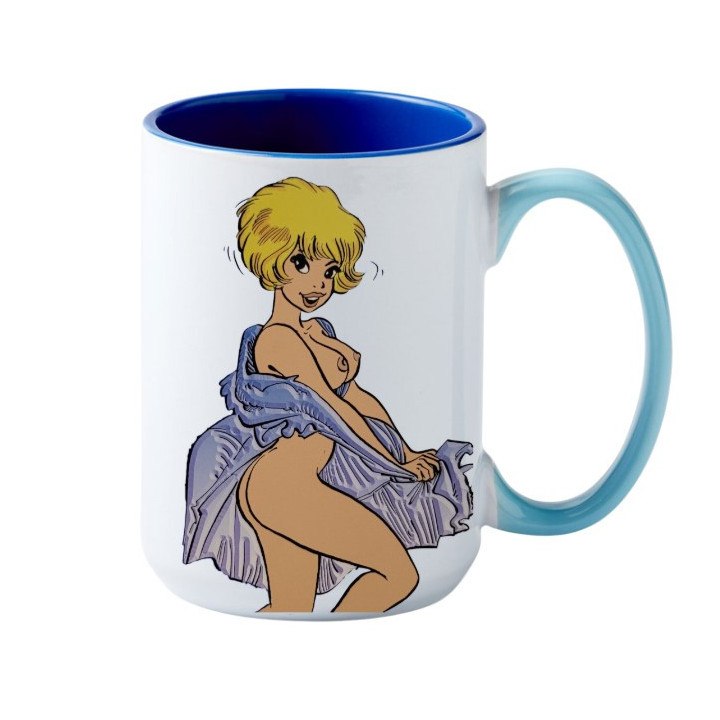 Mug sexy Natacha robe mauve en ceramique