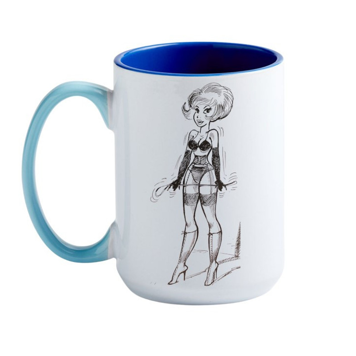 Mug sexy Natacha en tenue SM en ceramique