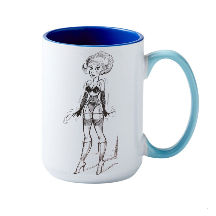 Mug sexy Natacha en tenue SM en ceramique