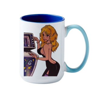 Mug sexy Natacha en tenue de soirée en ceramique