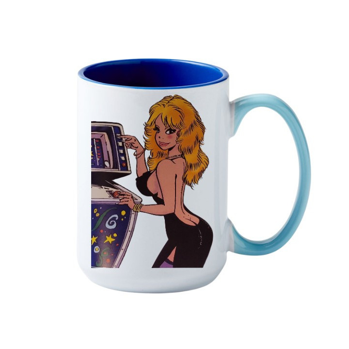 Mug sexy Natacha en tenue de soirée en ceramique