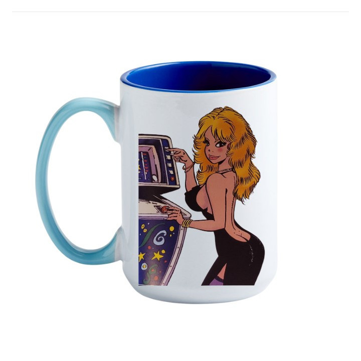 Mug sexy Natacha en tenue de soirée en ceramique