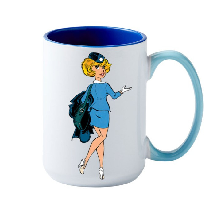 Mug Natacha hotesse de l'air embarquement en céramique