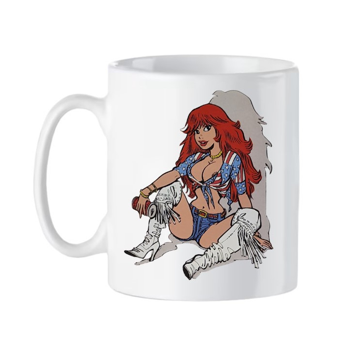 Mug Rubine cowgirl América en céramique