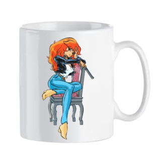 Mug Rubine  assise avec 357 magnum en céramique