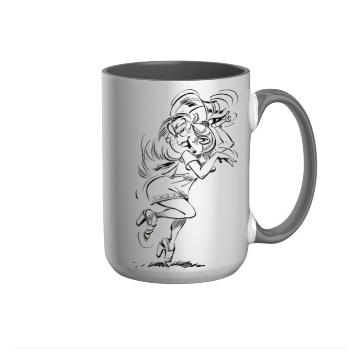 Mug Mademoiselle Jeanne fofolle crayonée en céramique