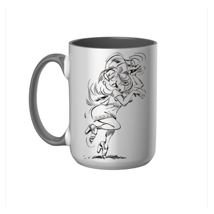 Mug Mademoiselle Jeanne fofolle crayonée en céramique