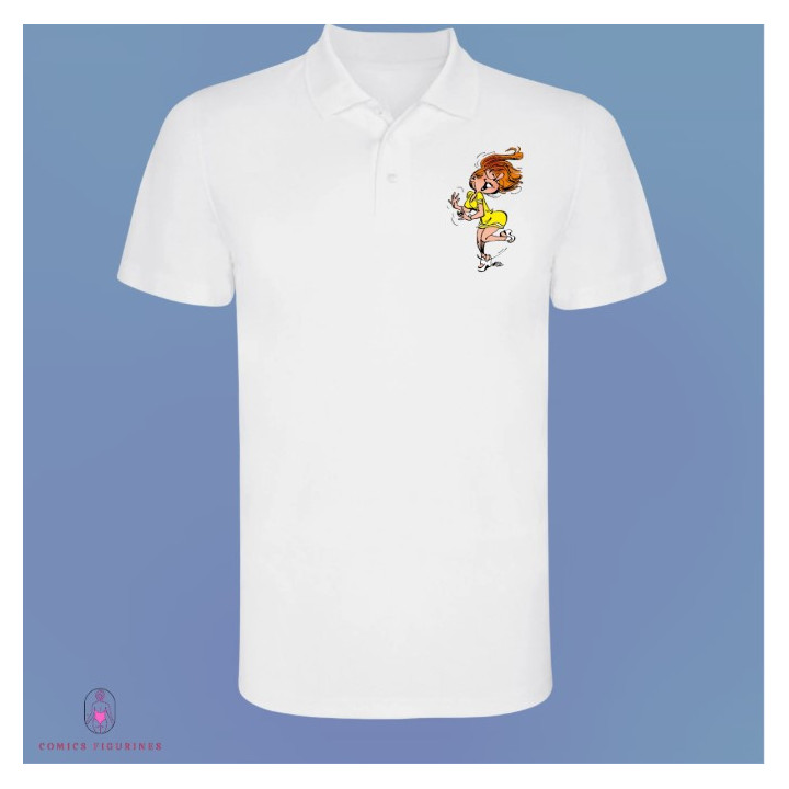 Polo Blanc Manches courtes Mademoiselle Jeanne Fofolle Version couleur