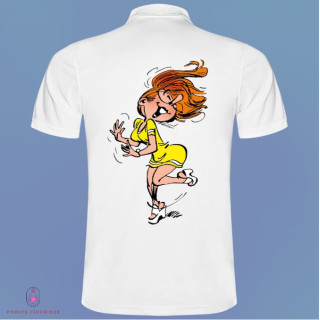 Polo Blanc Manches courtes Mademoiselle Jeanne Fofolle Version couleur