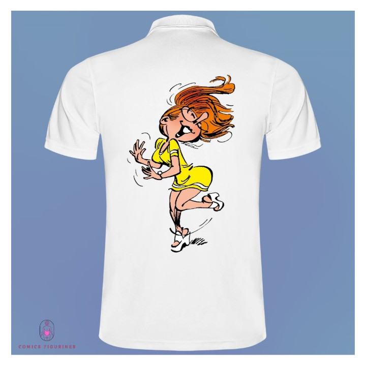 Polo Blanc Manches courtes Mademoiselle Jeanne Fofolle Version couleur